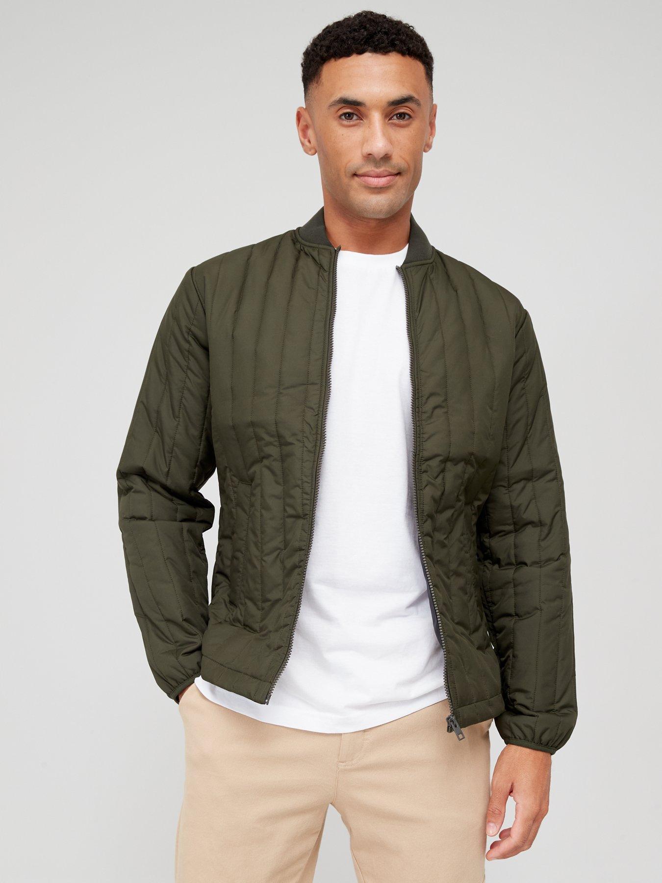 City Lightweight Padded Bomber Jacket Green