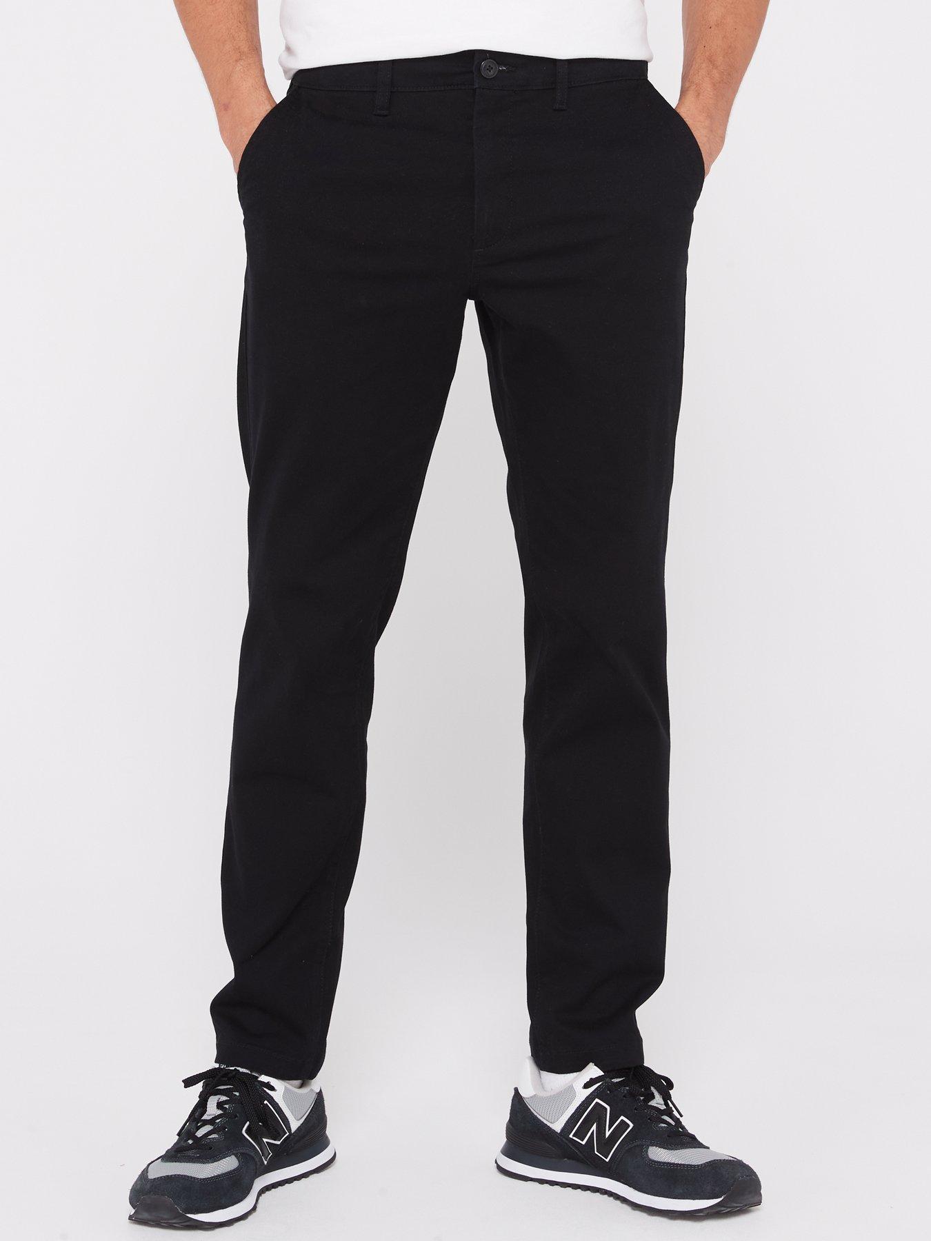 undefined Ollie Dave Regular Fit Chino Trousers - Black