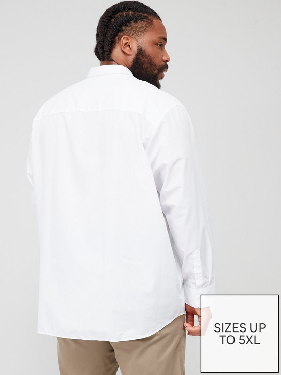 stillFront image of jack-jones-plus-long-sleeve-regular-fit-shirt-white
