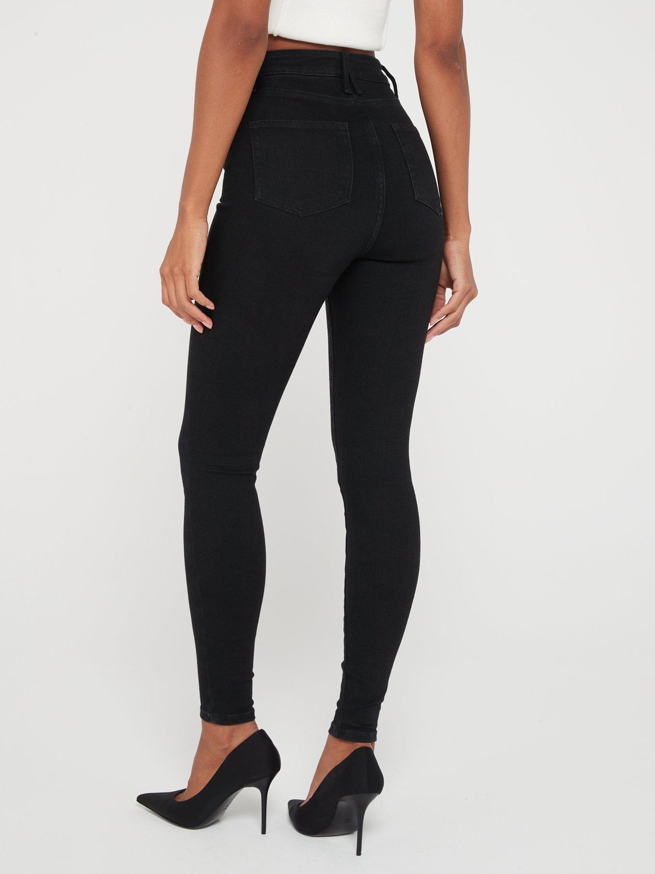 High waist store black skinny jeans