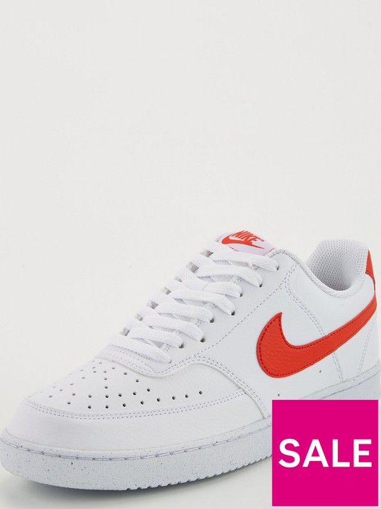 stillFront image of nike-court-vision-low-next-nature-trainers-whitered