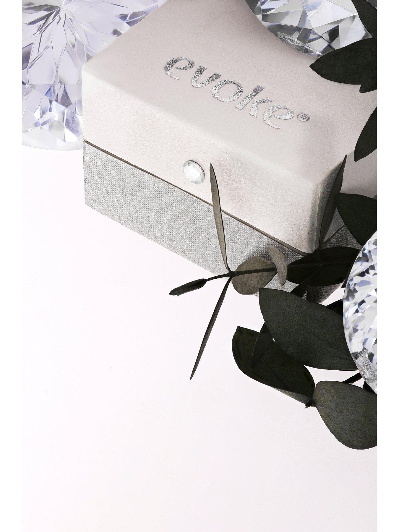 Image 6 of 6 of Evoke Sterling Silver Crystal Blue Enamel Stacker Ring
