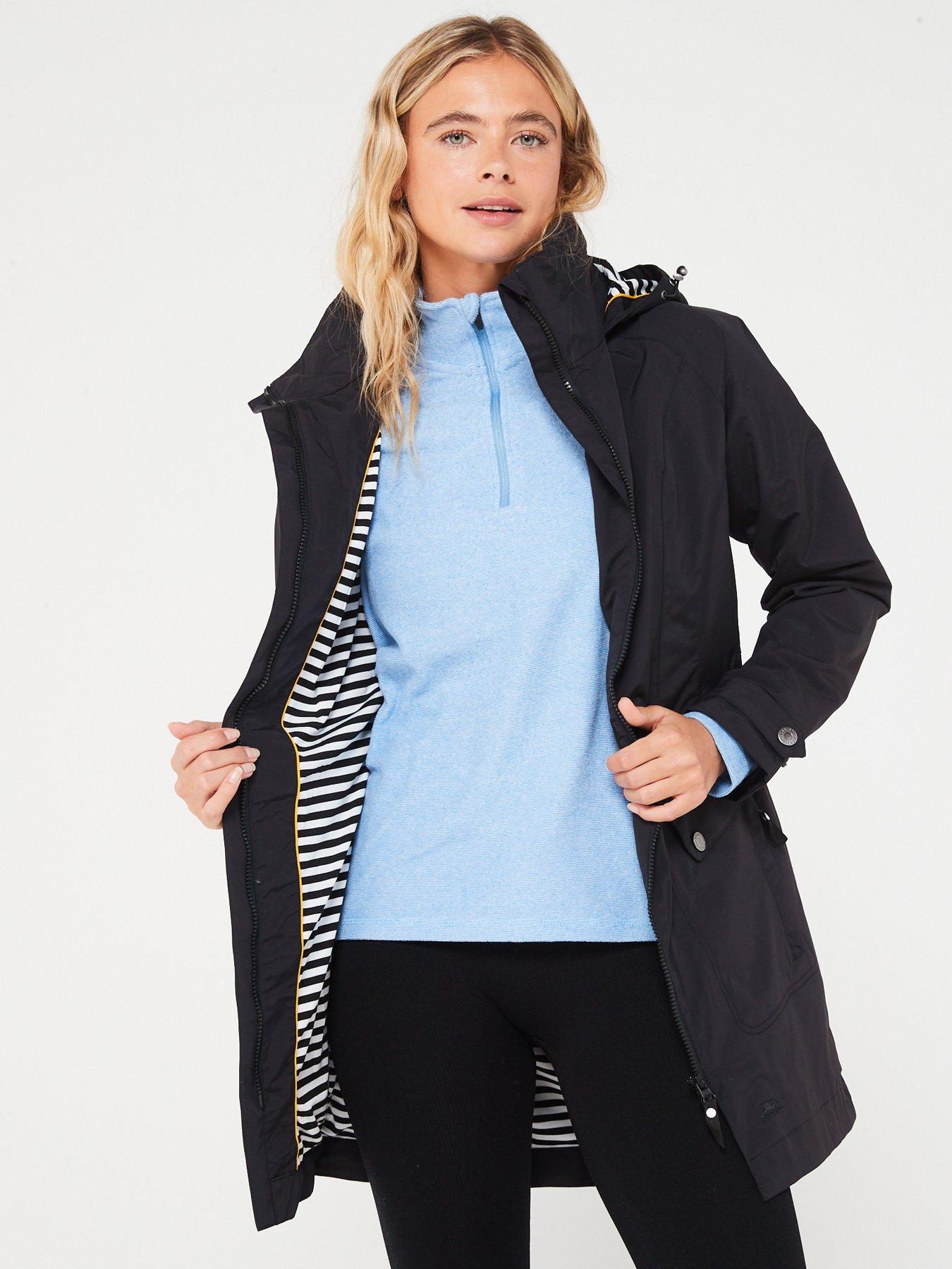 Image 4 of 6 of Trespass Rainy Day Waterproof Jacket - Black