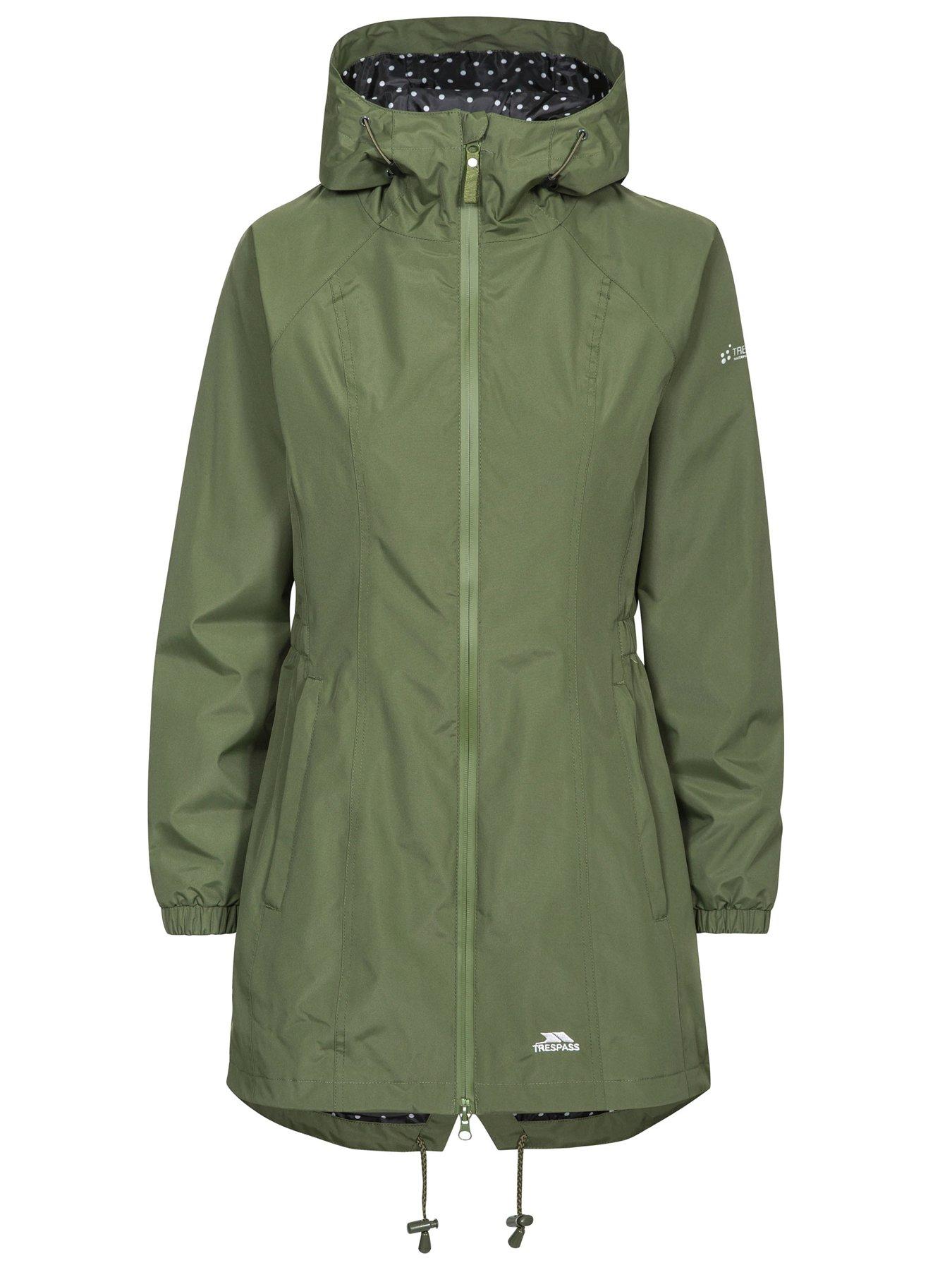 Trespass Womens Trespass Daytrip Waterproof Jacket Moss Green Very