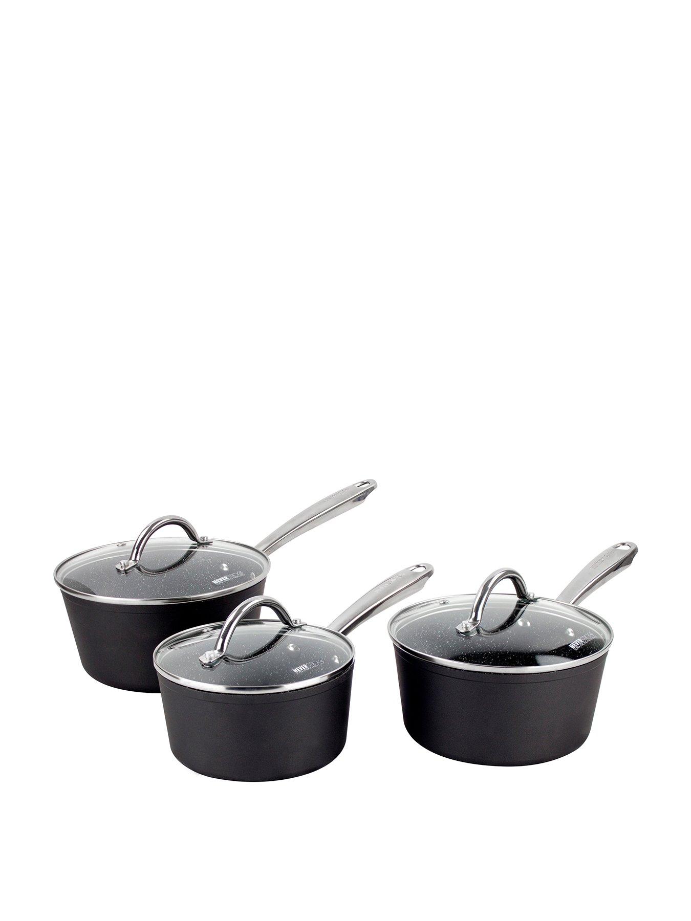 Scoville Neverstick+ 3 Piece Saucepan Set 16, 18 and 20 cm very.co.uk