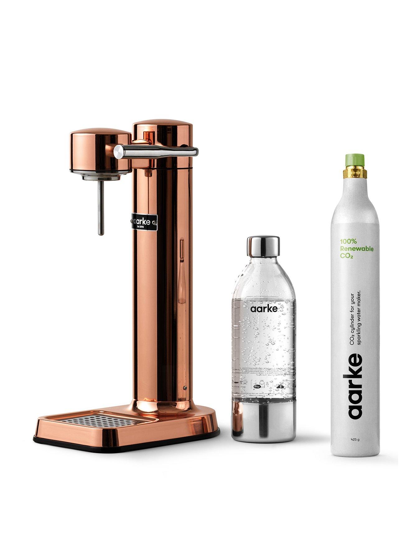 Product photograph of Aarke Aarke Carbonator 3 Copper - Sparkling Water Maker Amp Co2 Gas Cylinder from very.co.uk