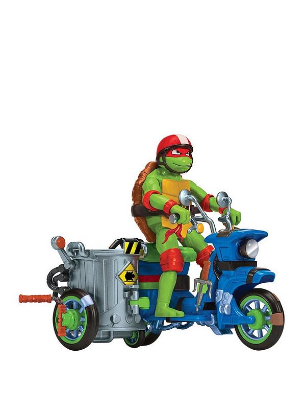 Image 1 of 6 of Teenage Mutant Ninja Turtles Movie Drive N Kick Cycle W/Sidecar And Figure