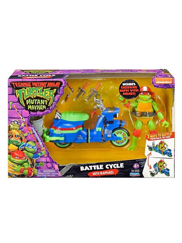 Image 2 of 6 of Teenage Mutant Ninja Turtles Movie Drive N Kick Cycle W/Sidecar And Figure
