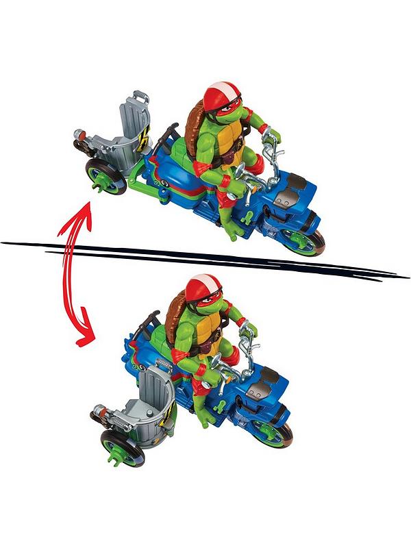 Image 5 of 6 of Teenage Mutant Ninja Turtles Movie Drive N Kick Cycle W/Sidecar And Figure