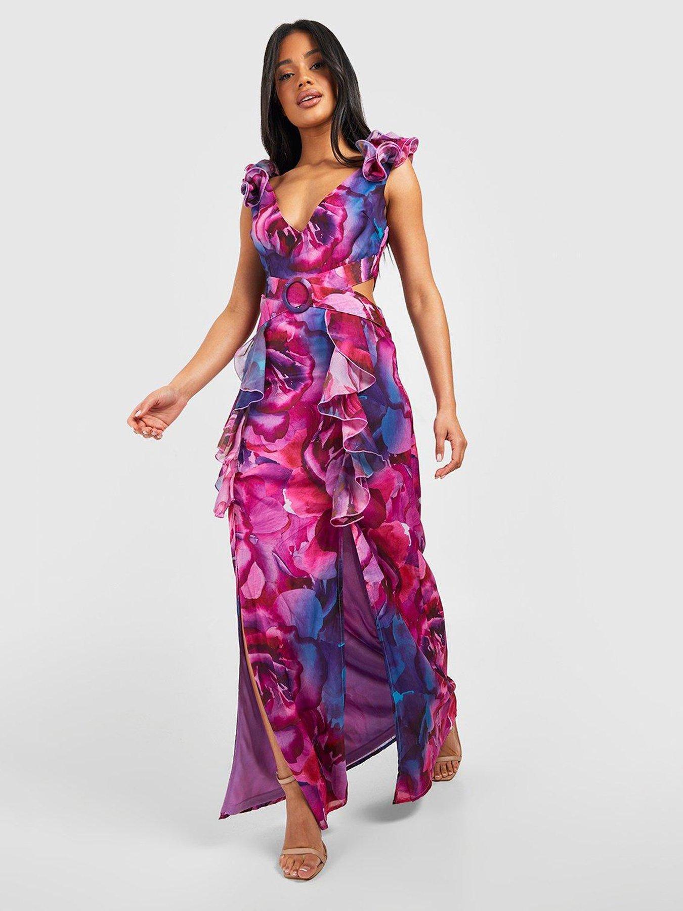 Violet Ditsy Floral Maxi Dress - Free Shipping Over $150