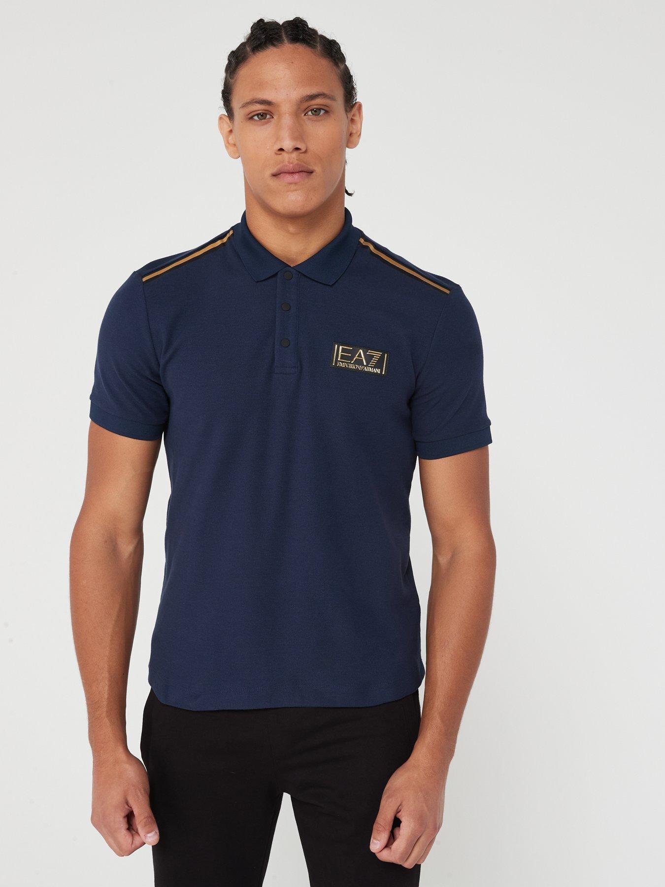 EA7 Emporio Armani Gold Label Polo Shirt | very.co.uk