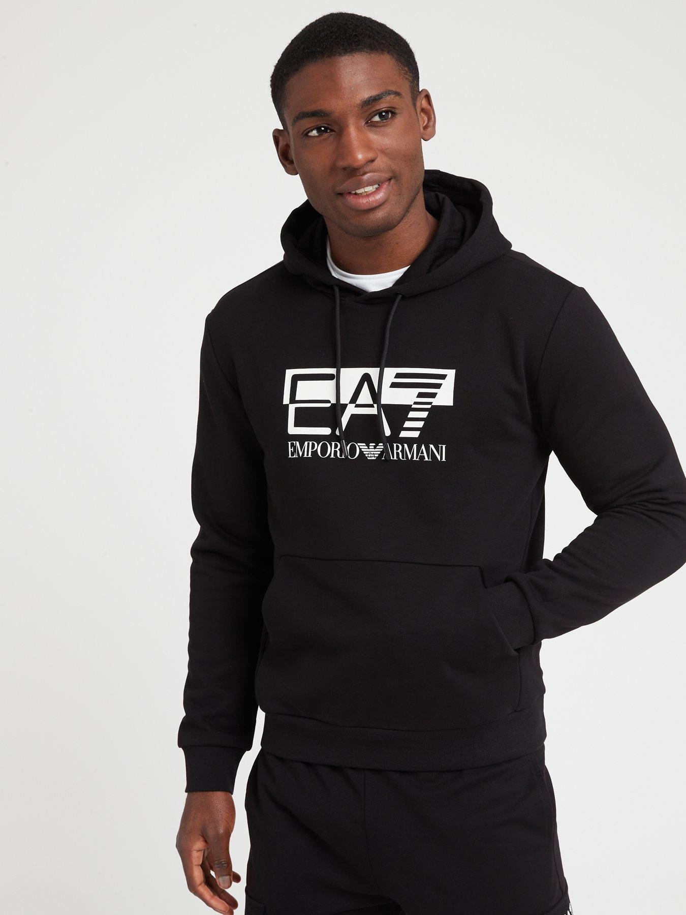 Ea7 grey hoodie sale