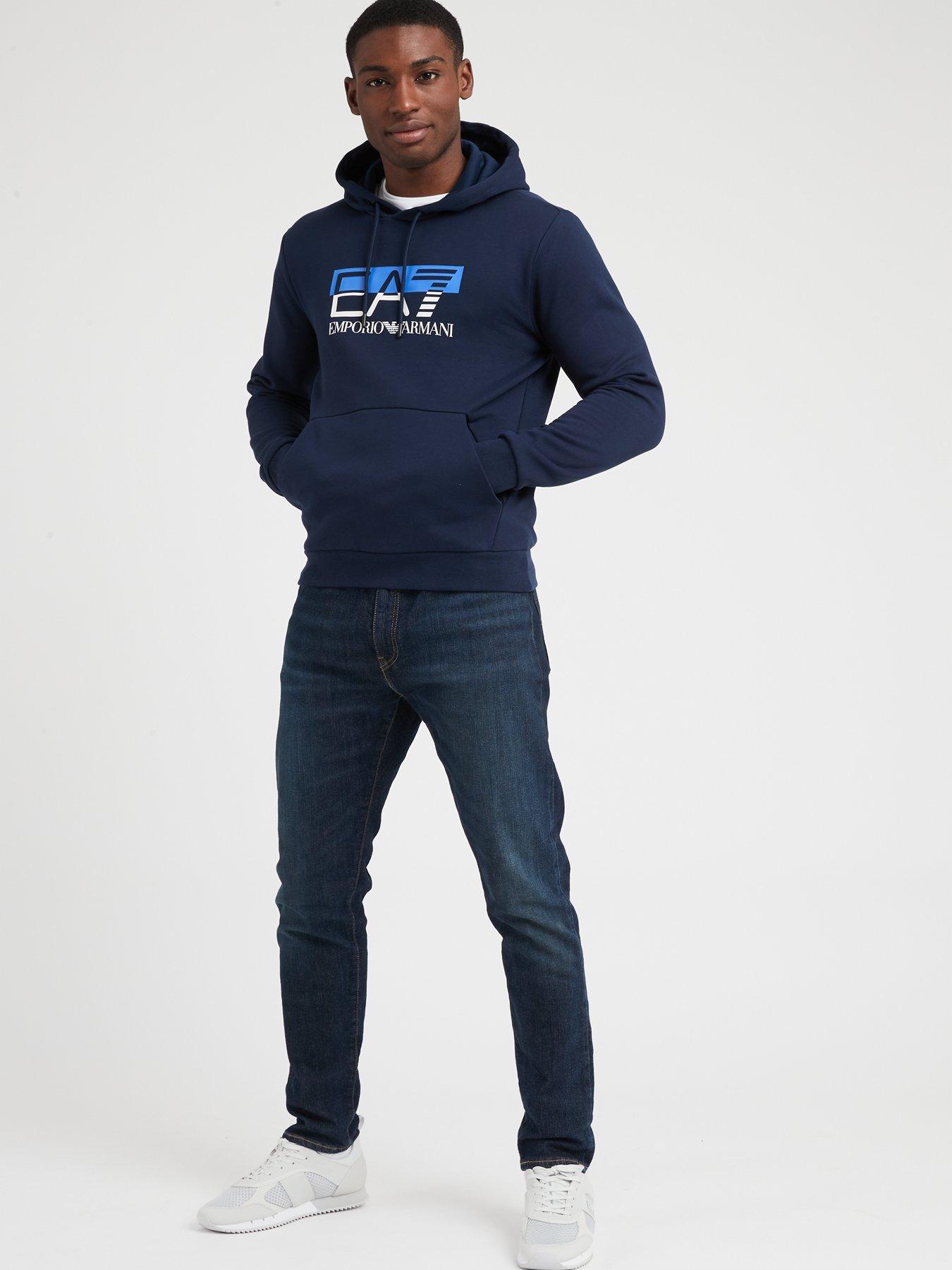 Ea7 shop navy hoodie