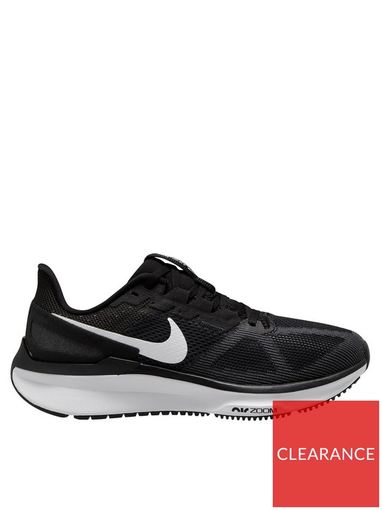 front image of nike-air-zoom-structure-25-trainers-blackwhite