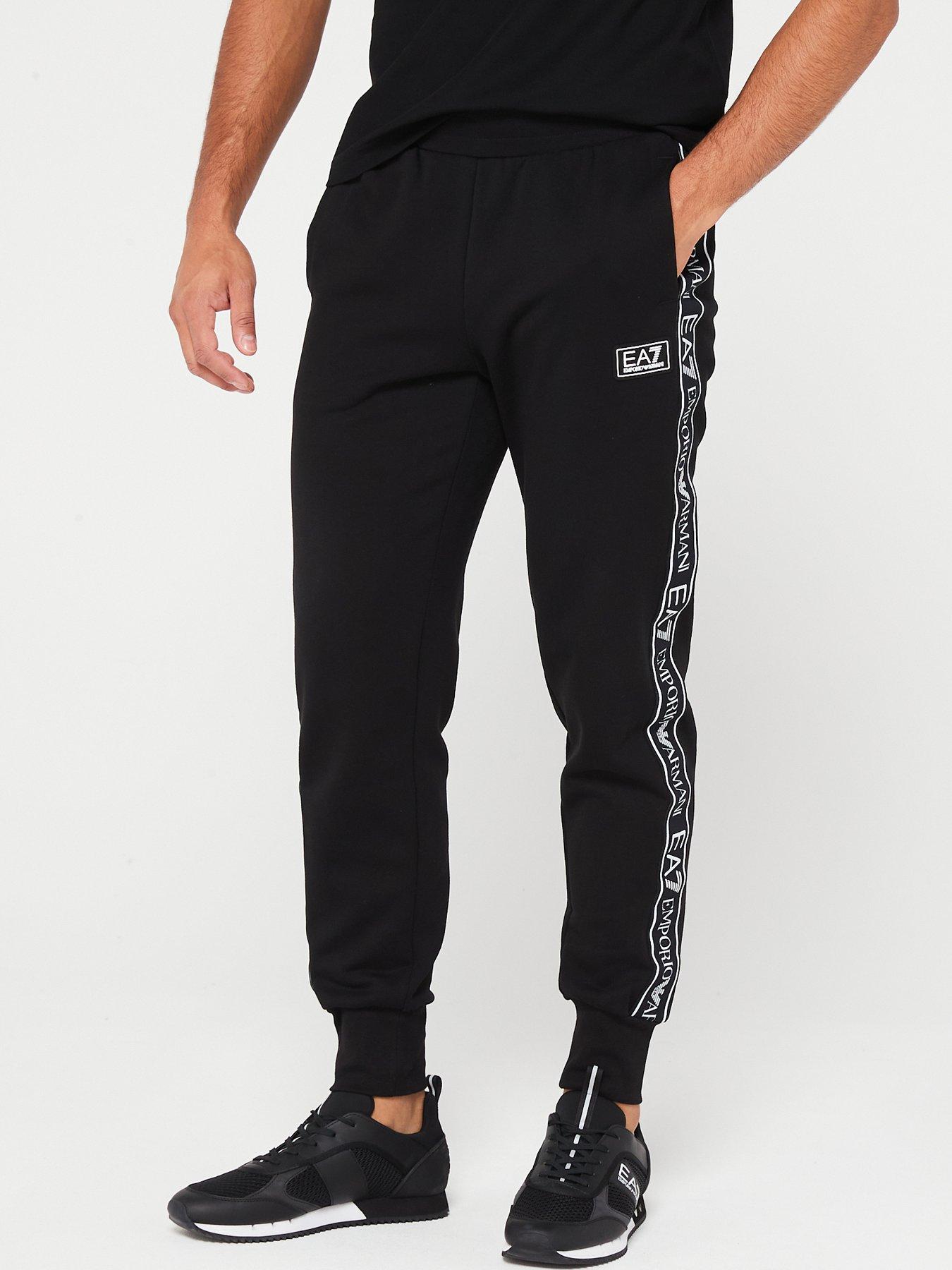 EA7 Emporio Armani Side Tape Jogger Black White Very