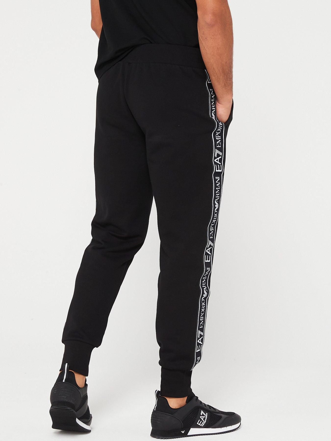 EA7 Emporio Armani Side Tape Jogger Black White very