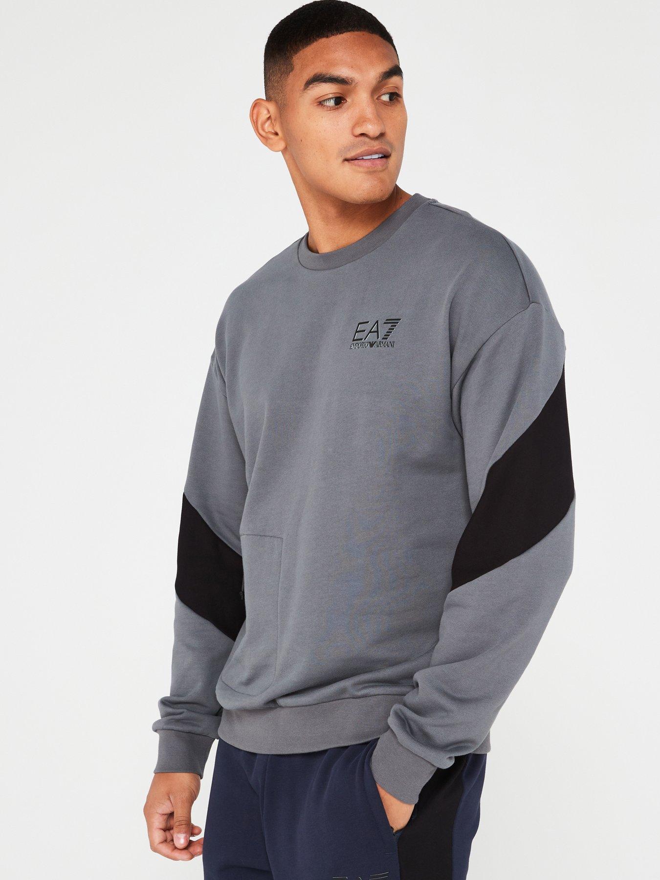 Ea7 grey sweatshirt hot sale