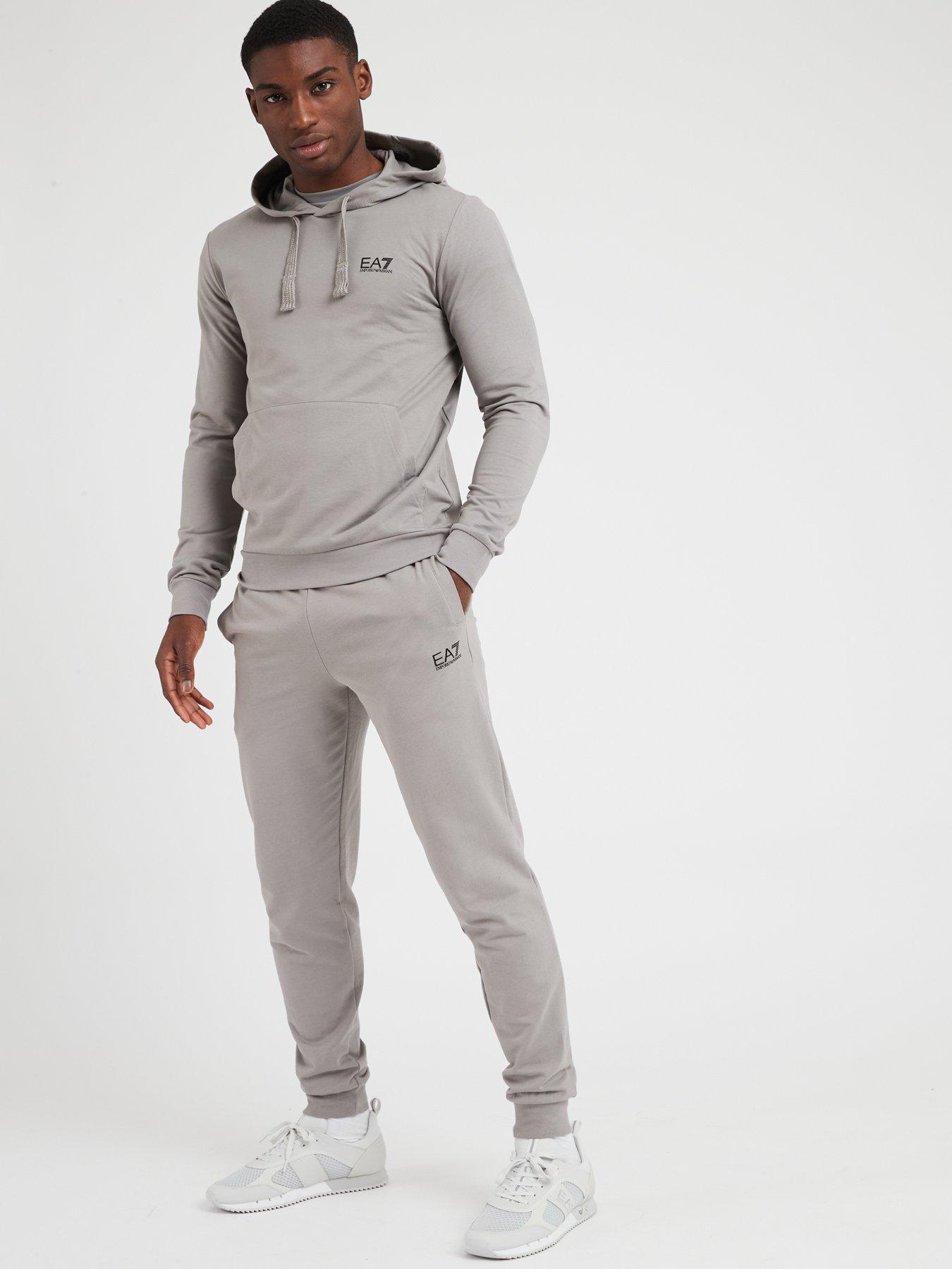 Armani tracksuit hot sale bottoms grey