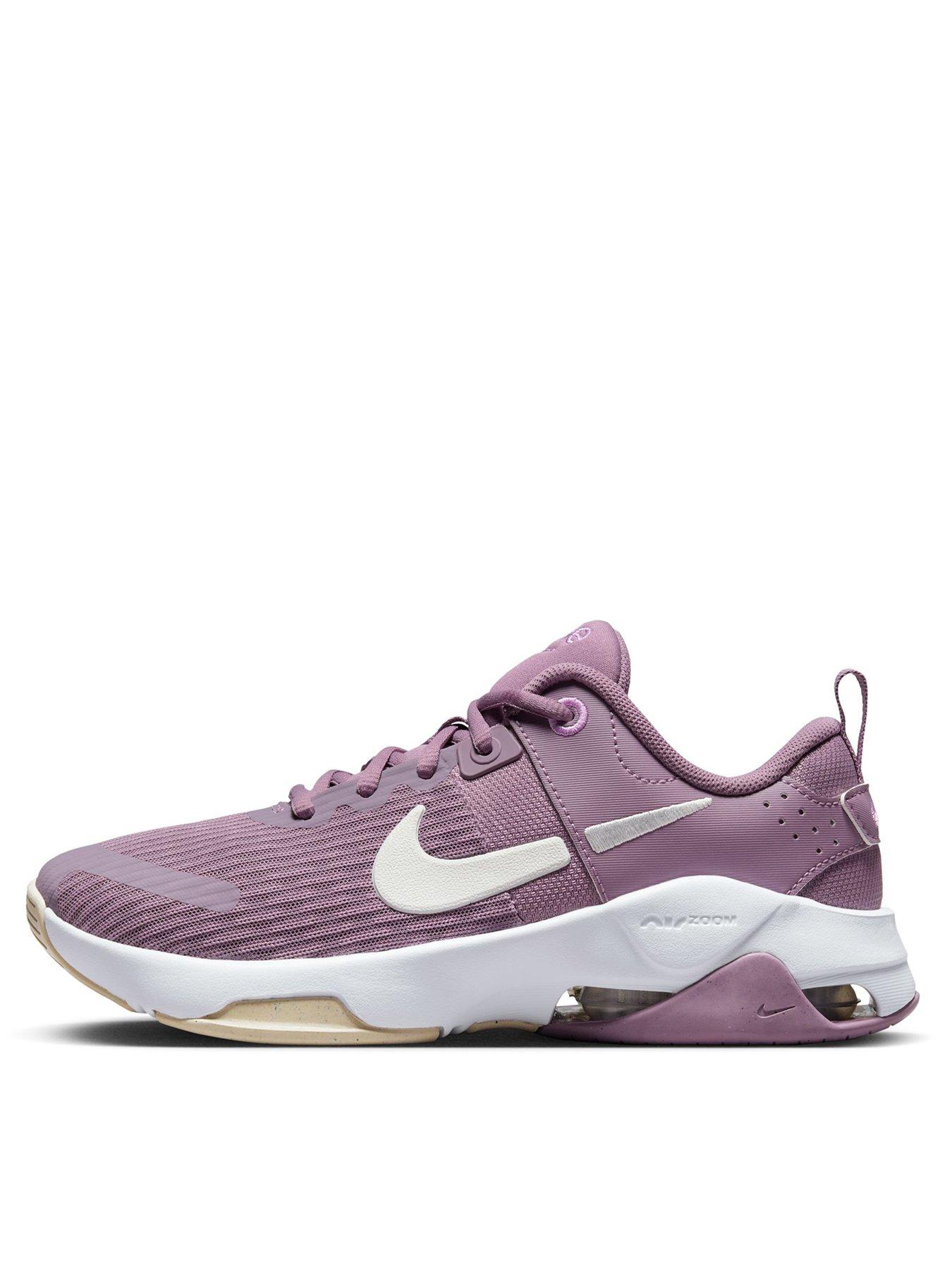 Nike zoom purple and white best sale