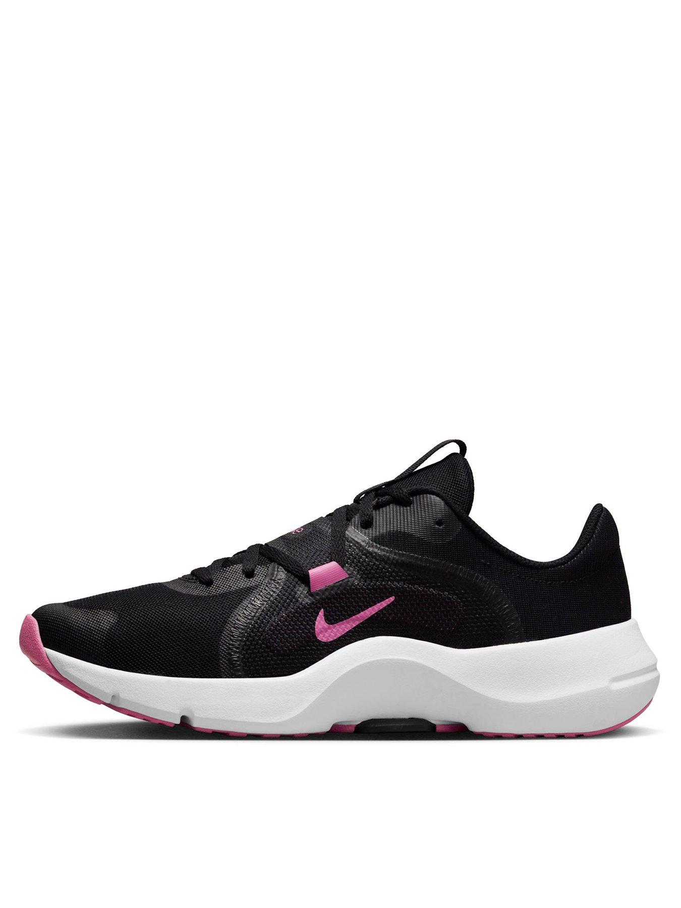 Black and deals pink nike trainers