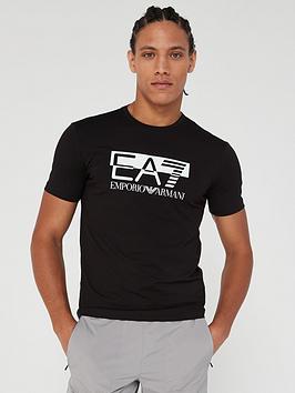 ea7 emporio armani large two tone logo t-shirt