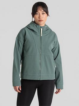 craghoppers tyra hooded soft shell jacket - green