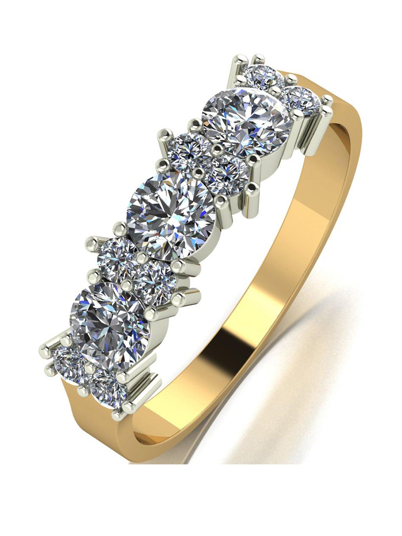 Moissanite 9ct Gold 1.00ct Total Eternity Ring