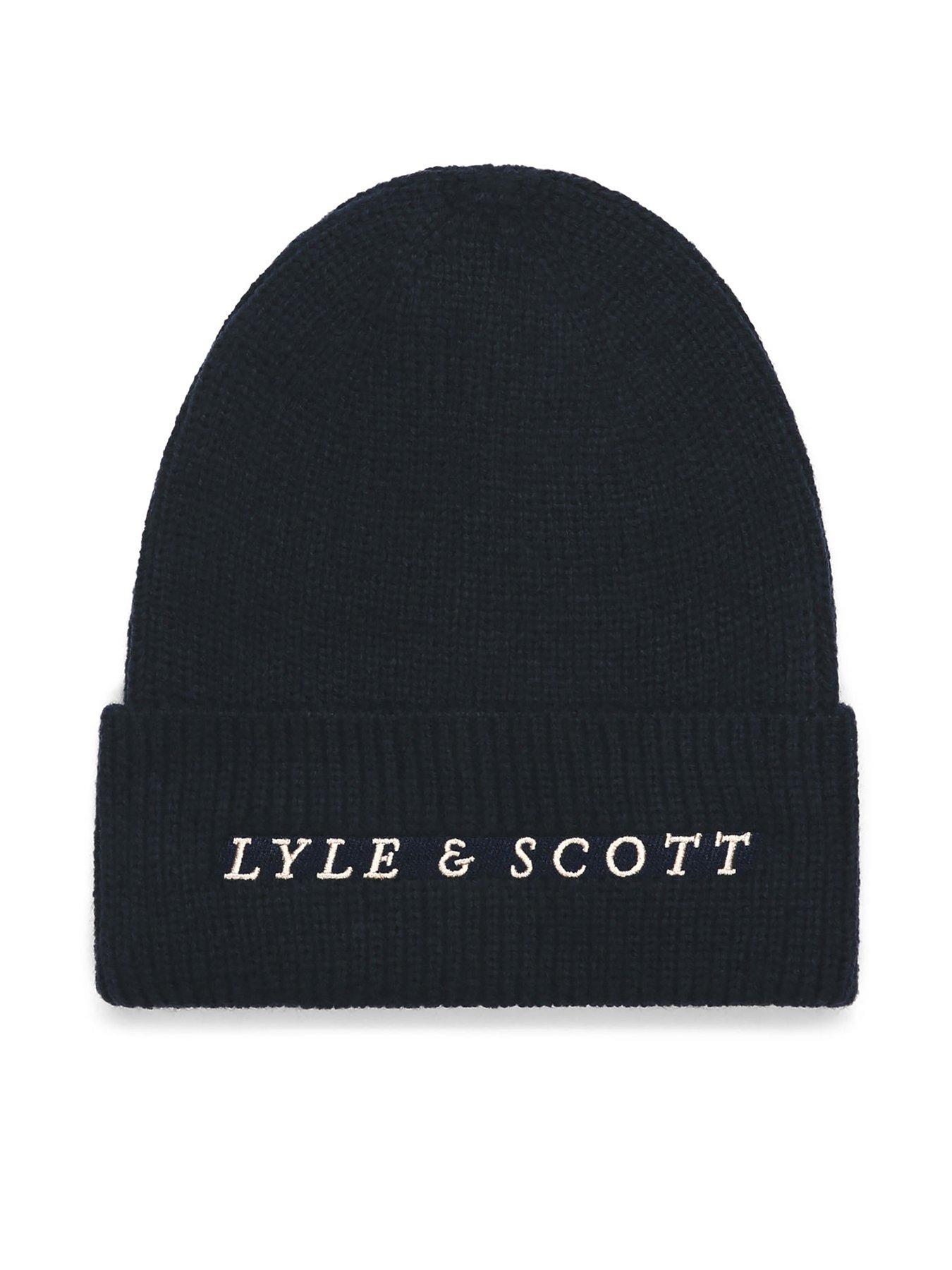 lyle & scott lyle & scott ribbed beanie hat - navy