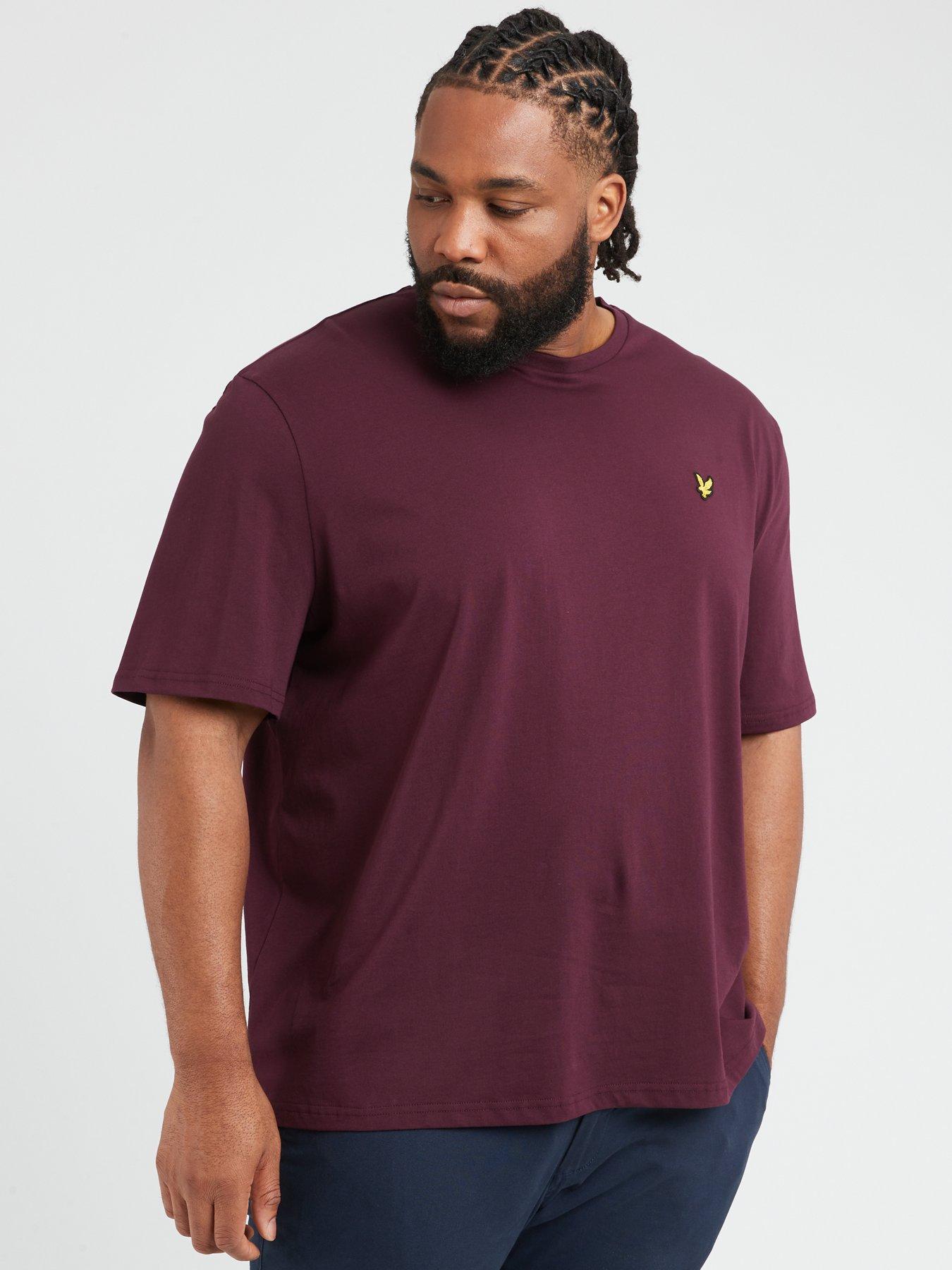 Lyle & Scott Lyle  &  Scott Big  &  Tall Plain T-Shirt - Dark Red