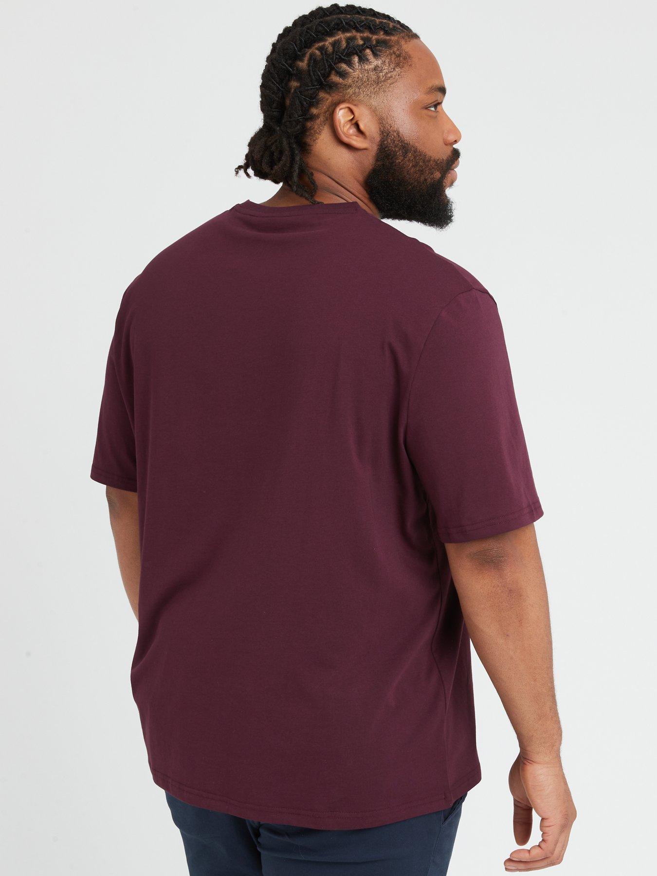 Lyle Scott Lyle Scott Big Tall Plain T-Shirt Dark Red Very