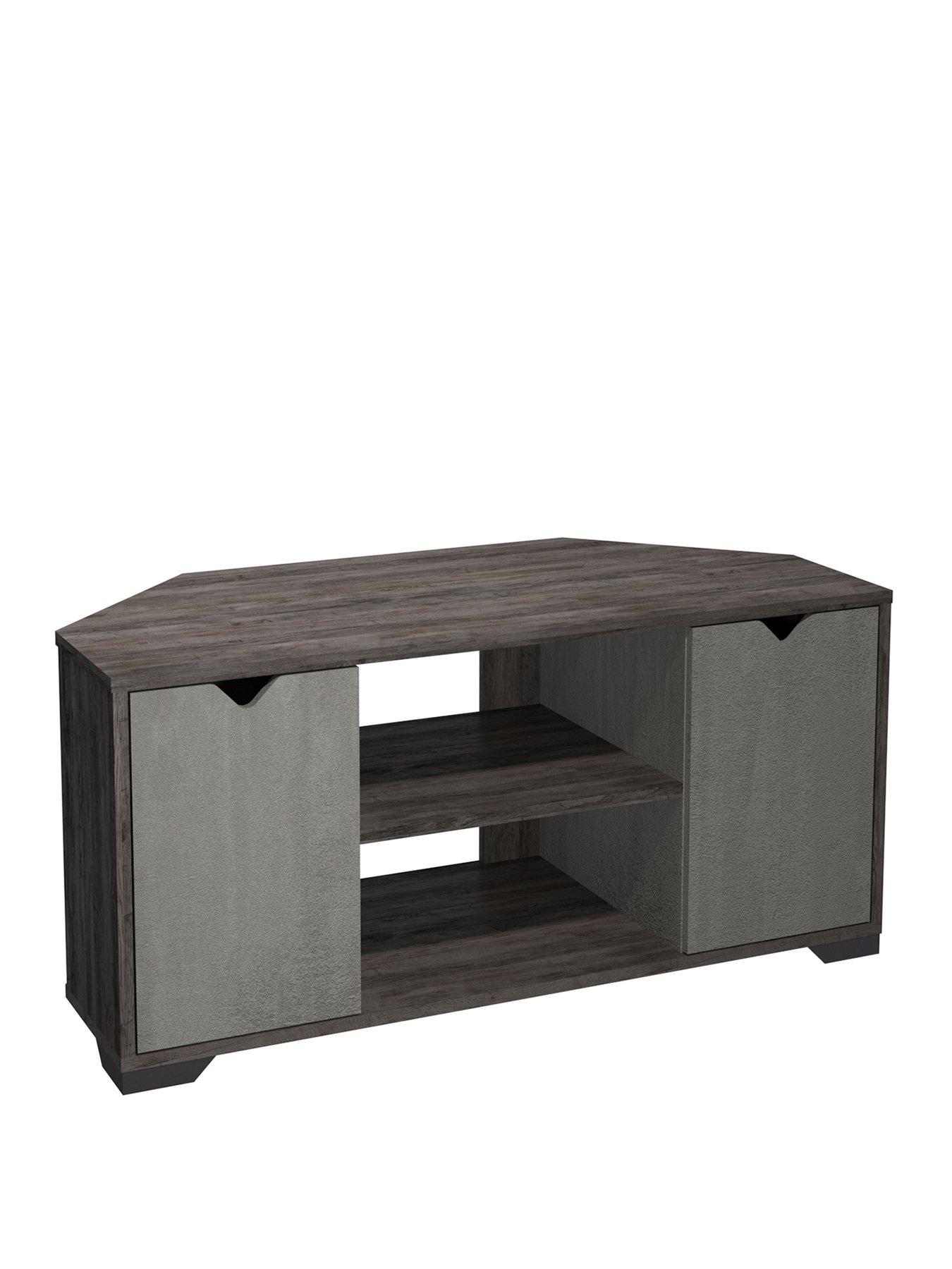 One Call Hollis Ready Assembled Corner TV Unit fits up to 45 inch TV