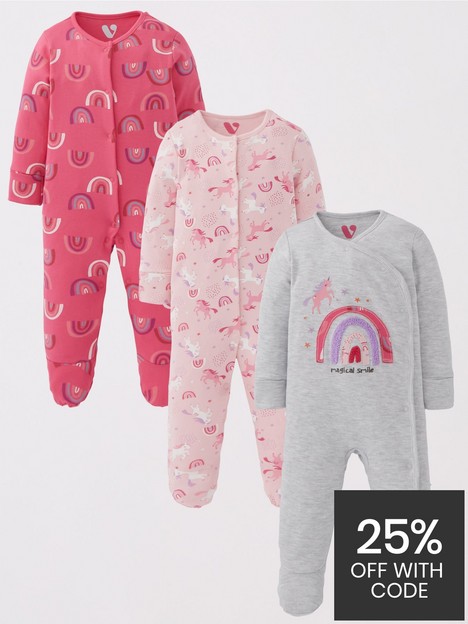 mini-v-by-very-girls-3-pack-rainbow-sleepsuit-pink
