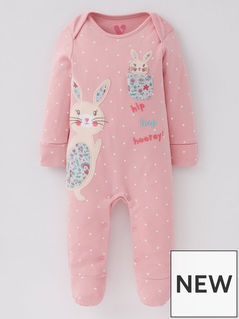 mini-v-by-very-girls-bunny-sleepsuit-pink