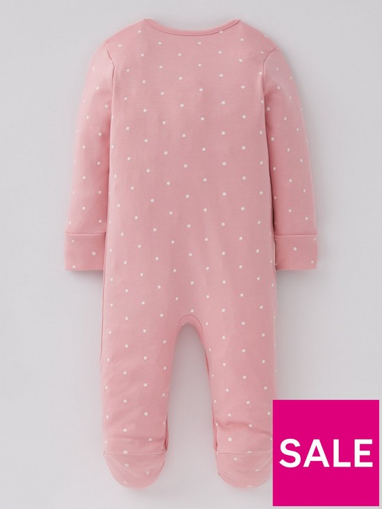 back image of mini-v-by-very-girls-bunny-sleepsuit-pink