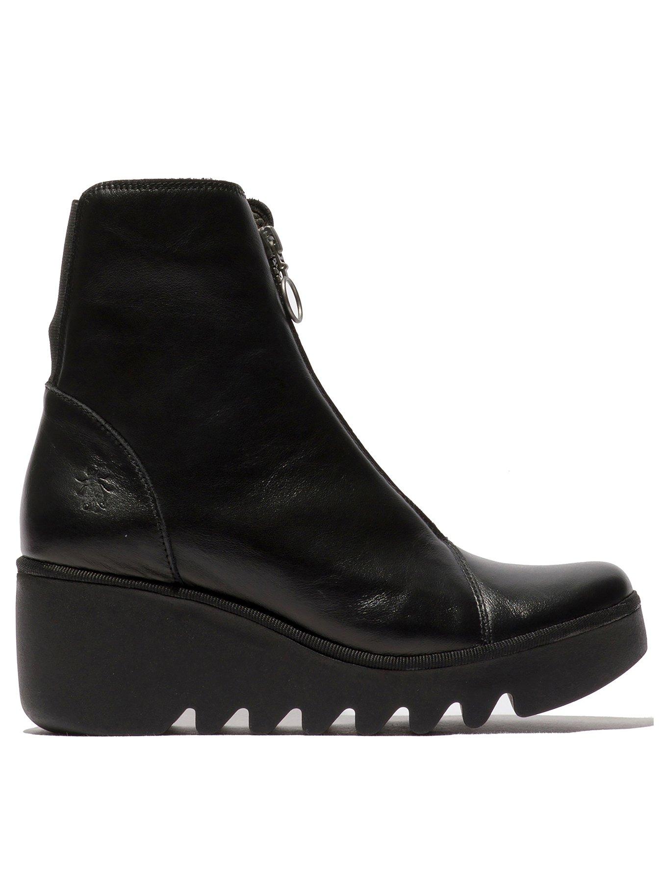 Ankle boots clearance zipper front