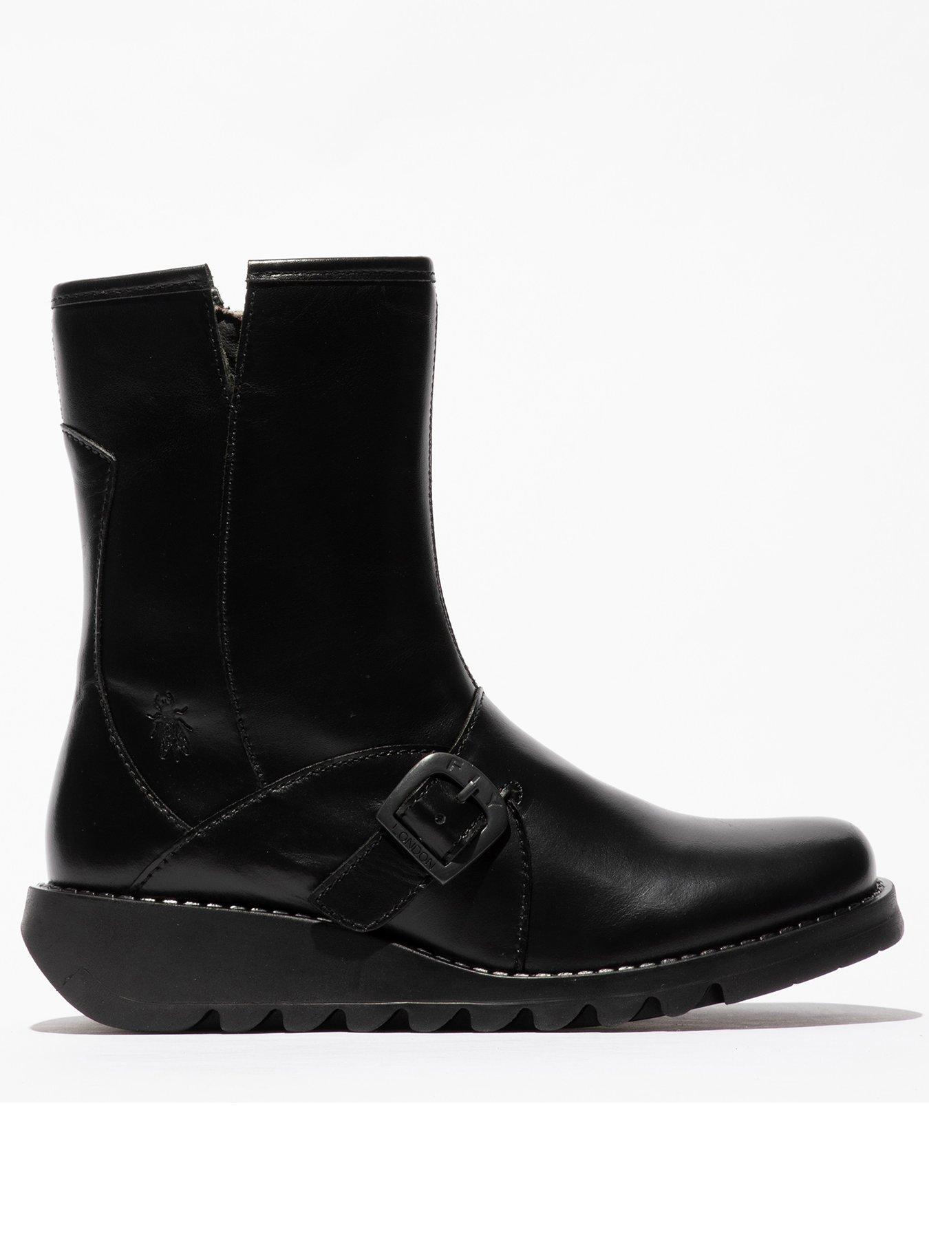 Fly london black store mes 3 boots