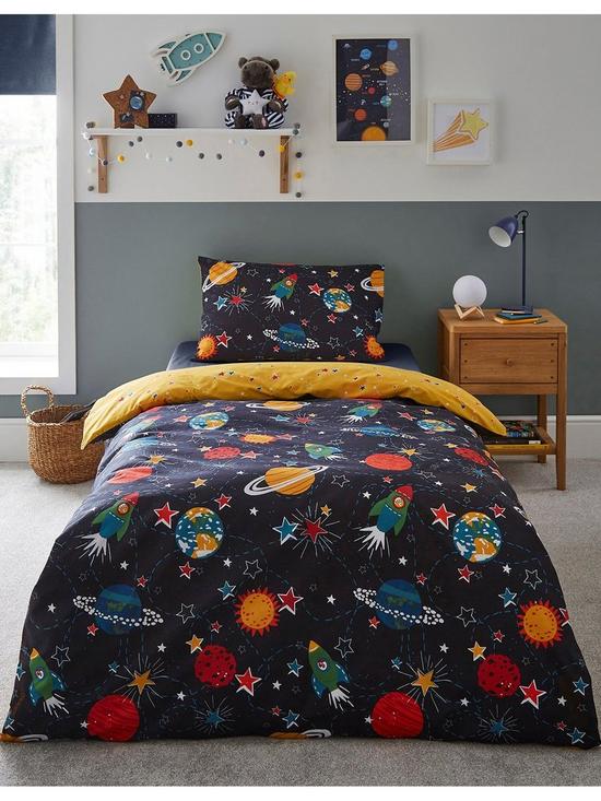 front image of silentnight-healthy-growth-duvet-cover-set-space-multi