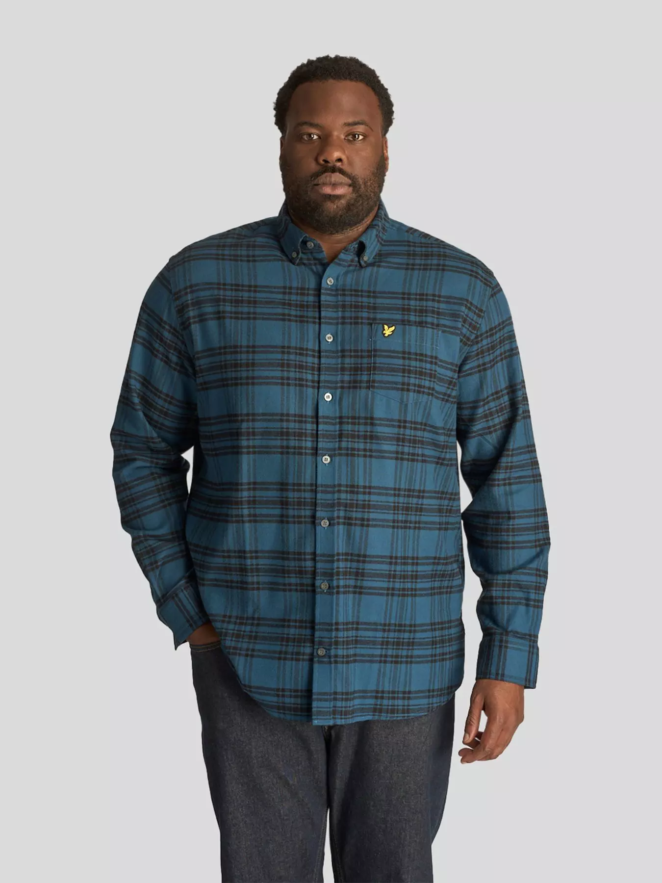 Regular Fit Flannel shirt - Dark green/Checked - Men