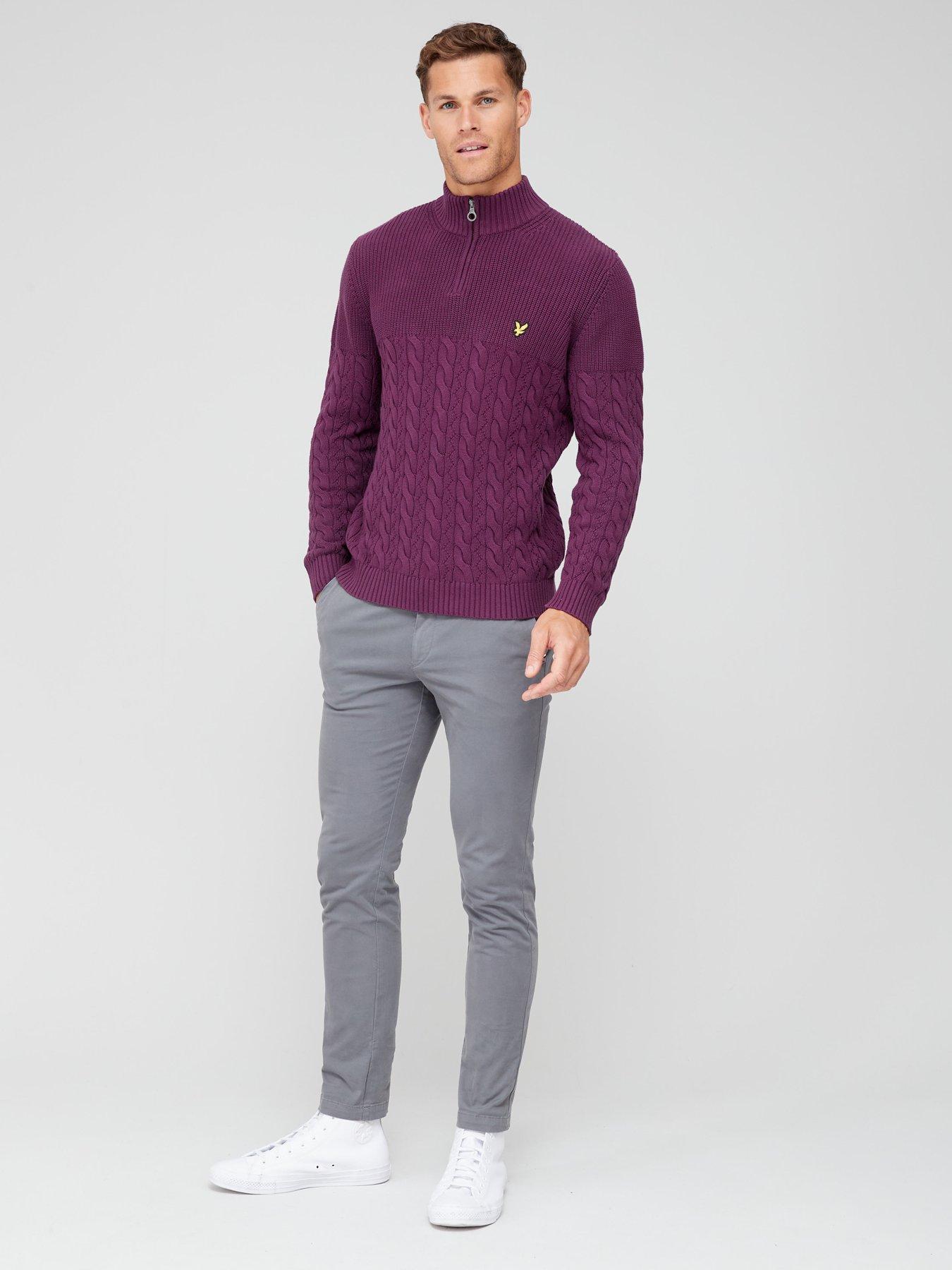 Lyle and scott hot sale purple jumper