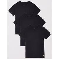Lyle & Scott Lyle & Scott 3-Pack Maxwell Short Sleeve T-Shirts - Black ...