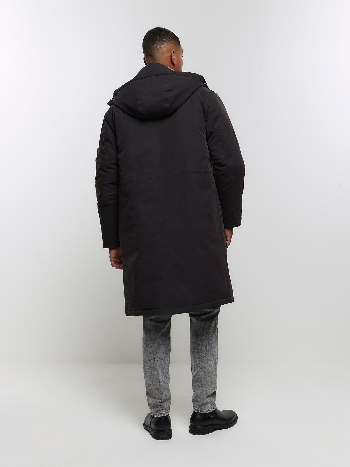 River Island Longline Utility Parka Black Very