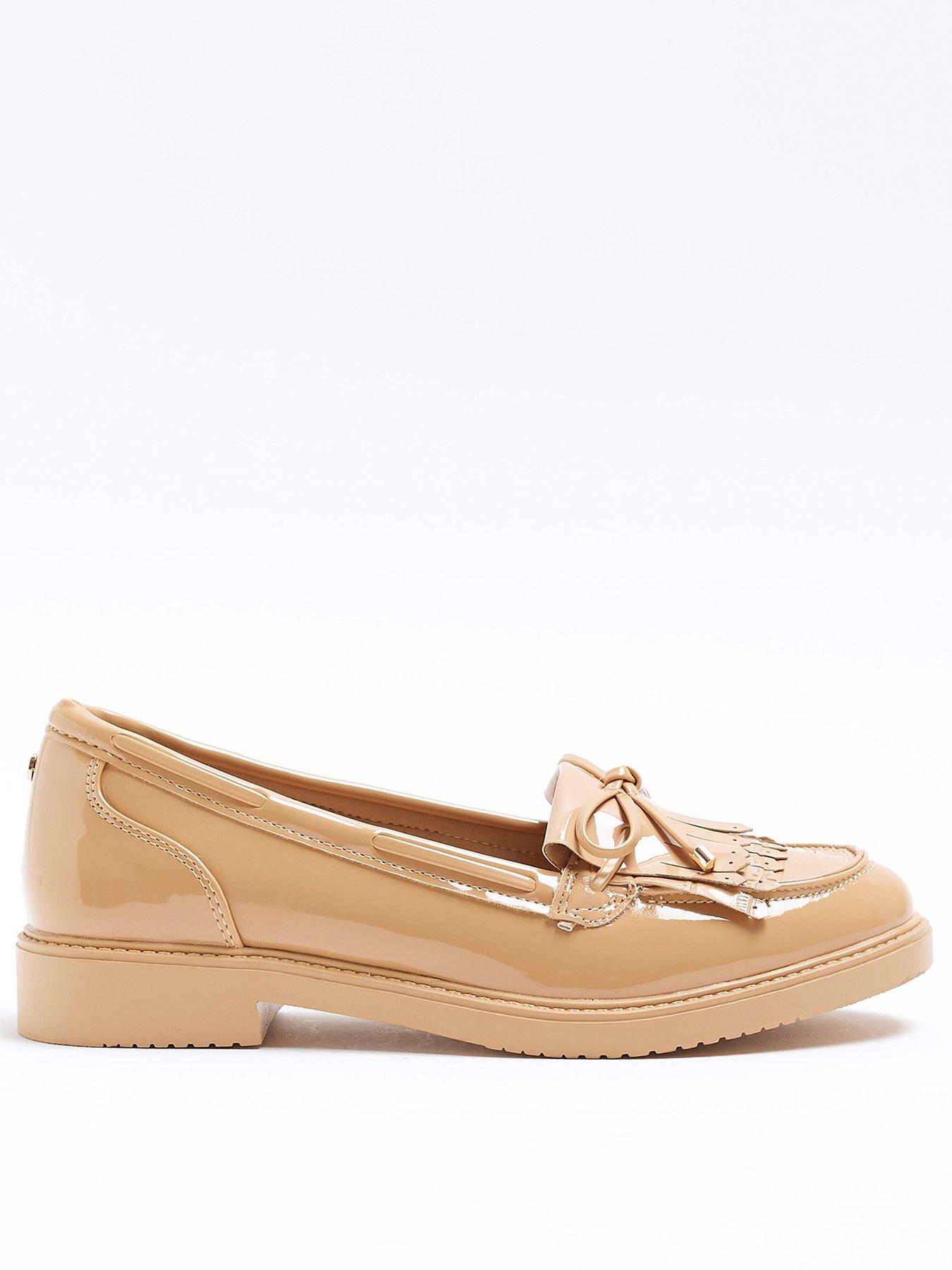 Beige patent loafers deals