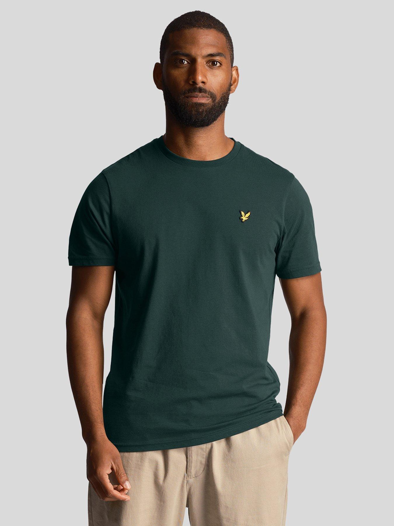 Lyle & Scott Regular Fit Plain T-Shirt - Dark Green | very.co.uk