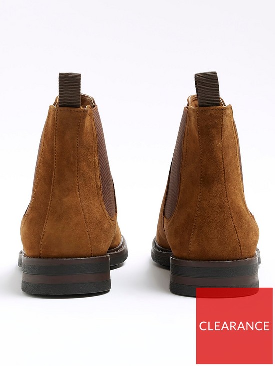 back image of river-island-smart-gusset-chelsea-boot-brown