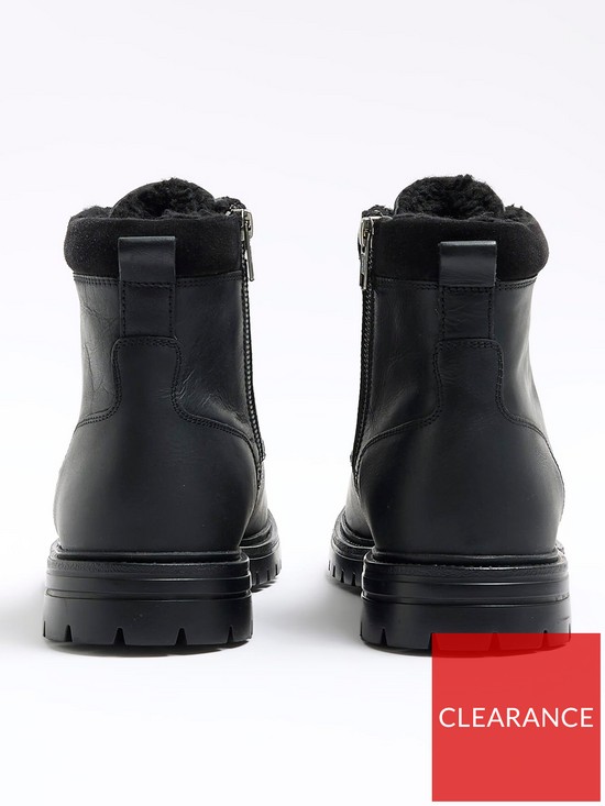 back image of river-island-black-padded-collar-boot
