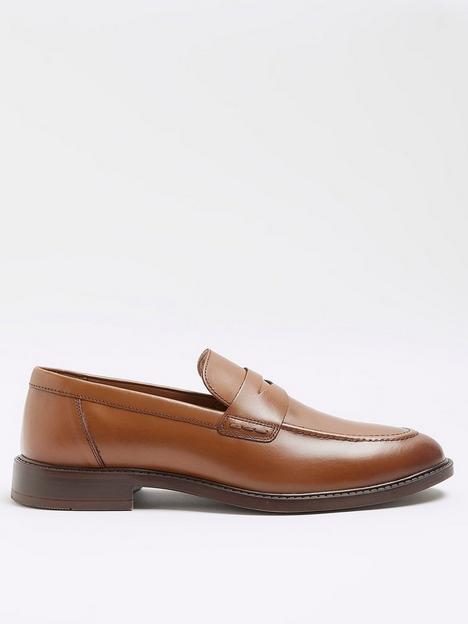 river-island-leather-penny-loafer-brown