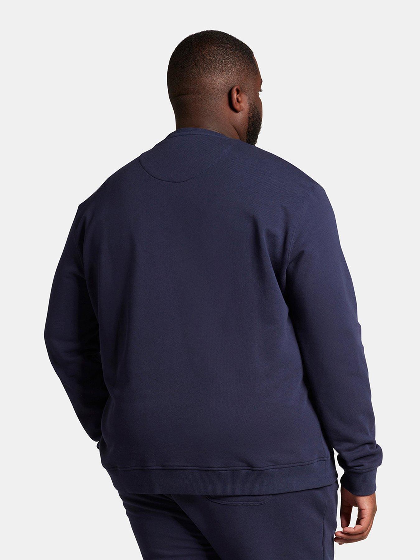 Lyle u0026 Scott Lyle u0026 Scott Big u0026 Tall Crew Neck Sweatshirt - Navy |  very.co.uk