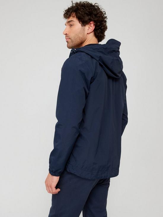 stillFront image of lyle-scott-zip-through-hooded-jacket-navy