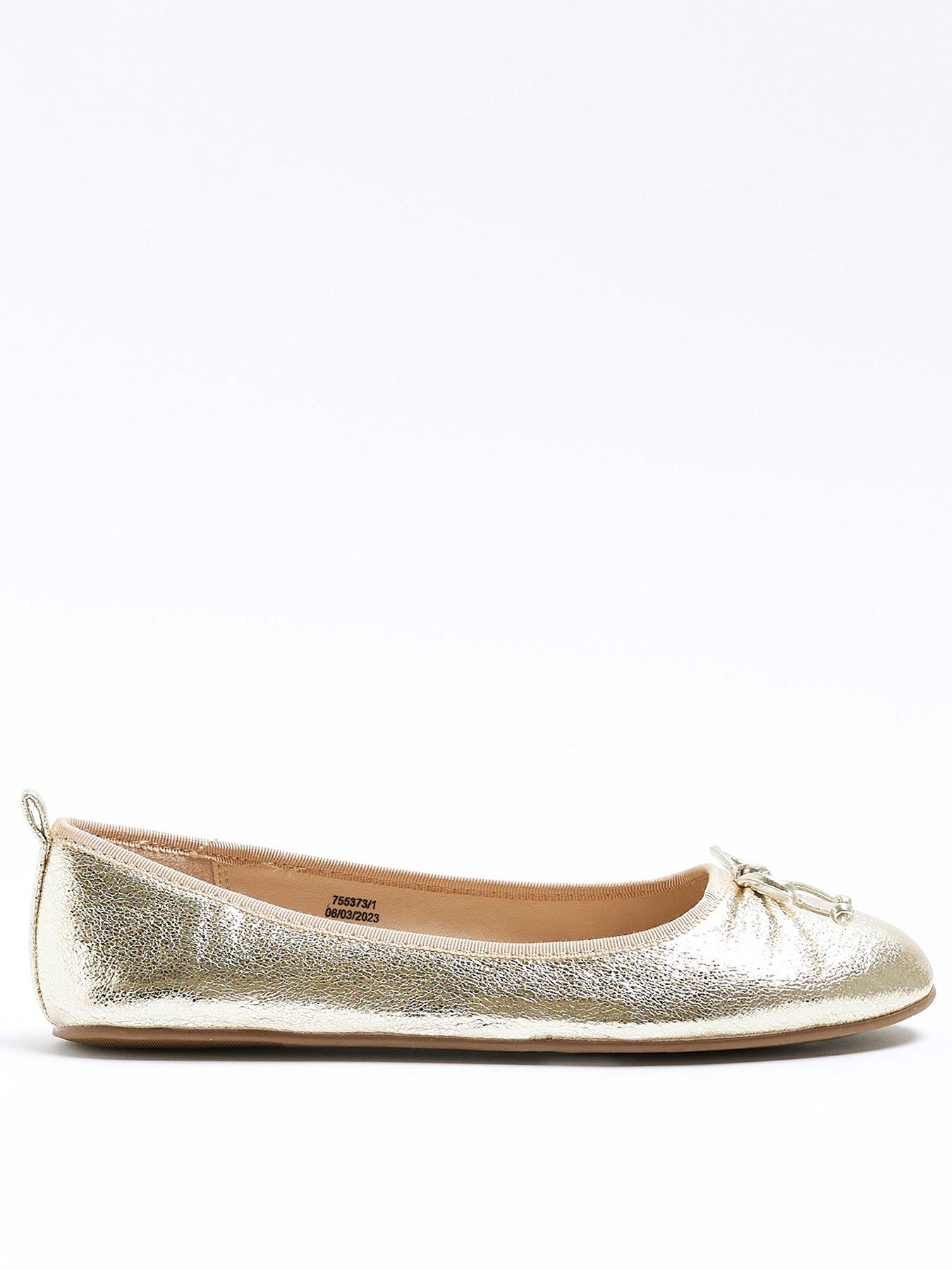 Gold ballet pumps on sale uk