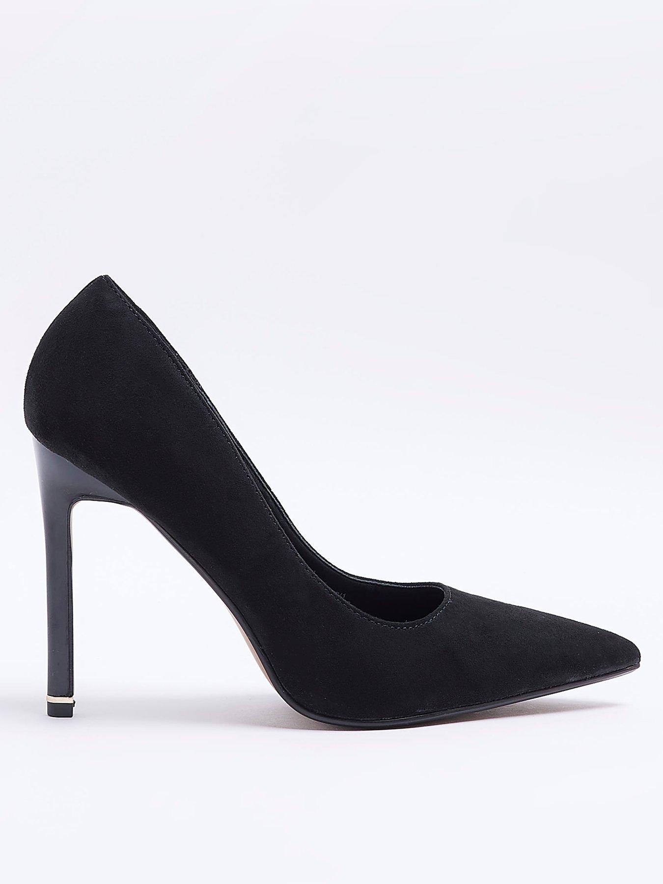 River Island High Heel Court Shoes Black Very